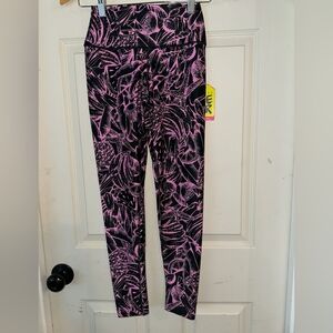 Pink and Black Patterned Leggings